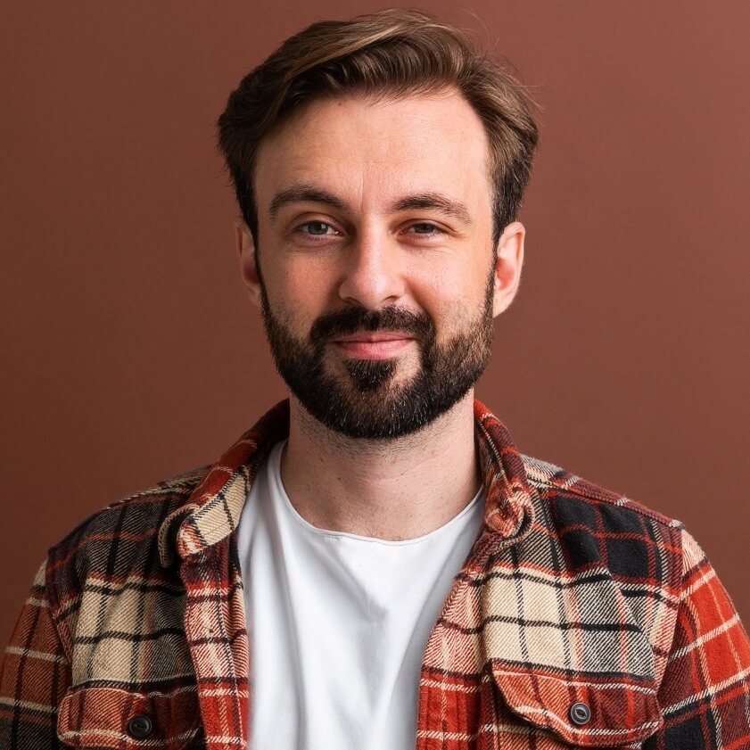 andsome man on brown background CAJRYJG